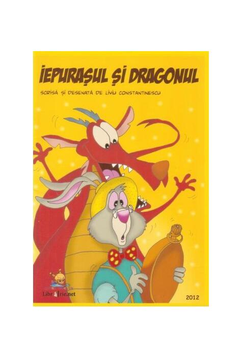 Copertă produs Iepurașul și dragonul. Carte de citit și colorat