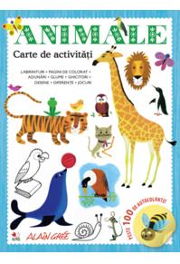 Copertă produs Animale. Carte de activități. Peste 100 de autocolante!