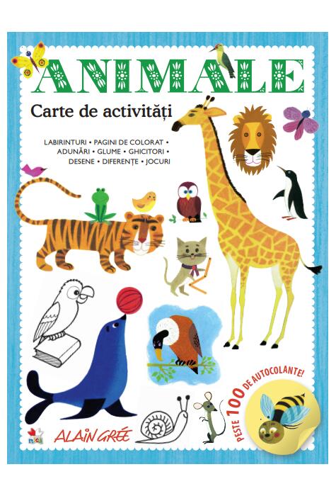 Copertă produs Animale. Carte de activități. Peste 100 de autocolante!