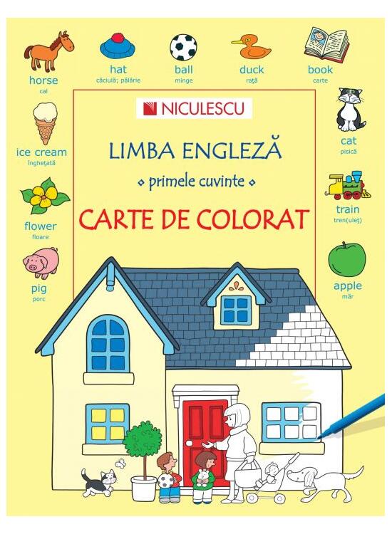 Copertă produs Limba engleză. Primele cuvinte. Carte de colorat - gallery big 1