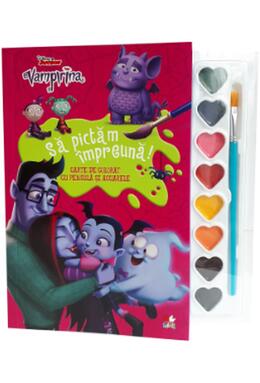 Copertă produs Disney. Vampirina. Să pictăm împreună! Carte de colorat cu pensulă și acuarele (format mic)