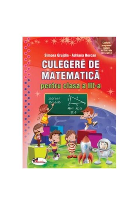 Copertă produs Culegere de matematică pentru clasa a III-a