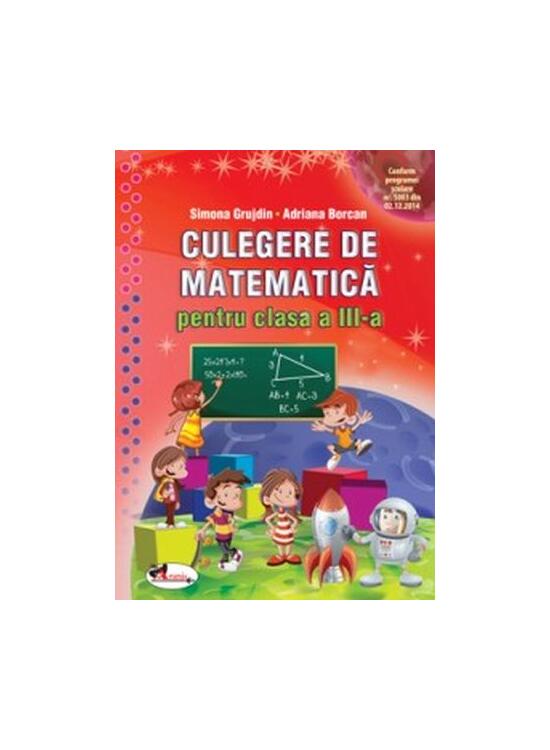 Copertă produs Culegere de matematică pentru clasa a III-a - gallery big 1