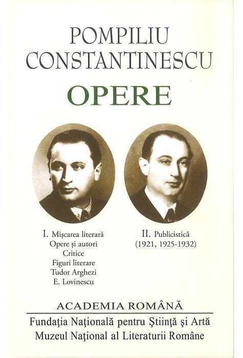 Copertă produs Pompiliu Constantinescu. Opere (Vol. I+II)