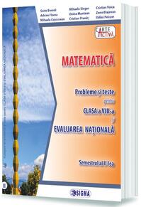 Copertă produs Matematică. Probleme și teste pentru clasa a VIII-a și Evaluarea Națională. Semestrul al II-lea