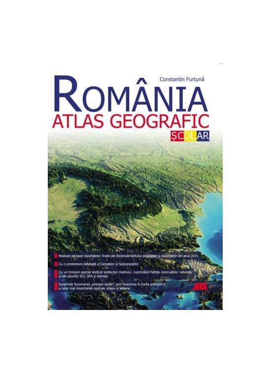 Copertă produs România. Atlas geografic școlar - gallery big 1