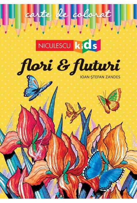 Copertă produs Carte de colorat Flori & Fluturi