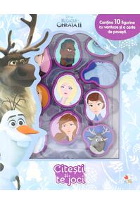Copertă produs Disney. Regatul de gheață II. Citești și te joci (conține10 figurine cu ventuză)