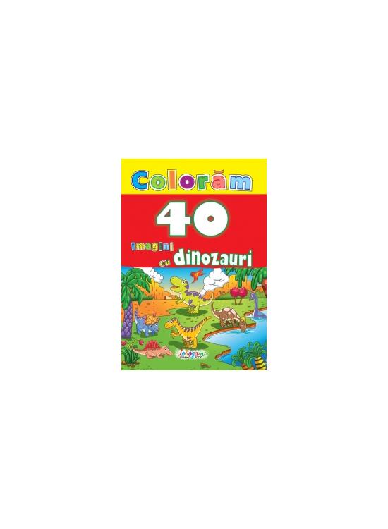 Copertă produs Colorăm. 40 imagini cu dinozauri - gallery big 1