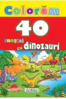 Imagine produs Colorăm. 40 imagini cu dinozauri