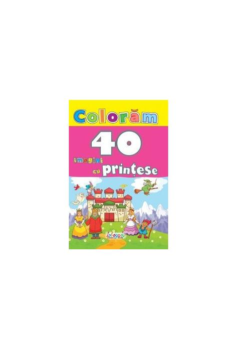 Copertă produs Colorăm. 40 imagini cu prințese