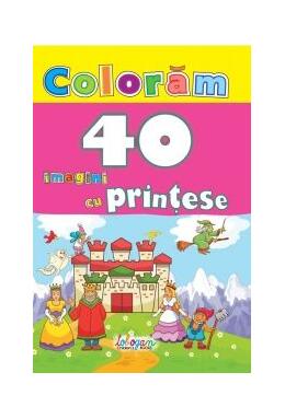 Copertă produs Colorăm. 40 imagini cu prințese