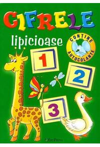 Copertă produs Cifrele lipicioase. Conține 90 de autocolante