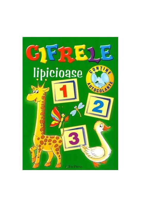 Copertă produs Cifrele lipicioase. Conține 90 de autocolante