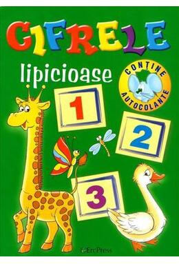 Copertă produs Cifrele lipicioase. Conține 90 de autocolante
