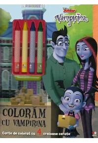 Copertă produs Disney. Vampirina. Colorăm cu Vampirina Conține 4 creioane cerate