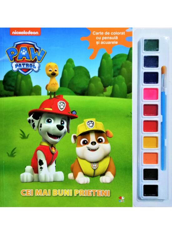 Copertă produs Patrula Cățelușilor. Cei mai buni prieteni. Carte de colorat cu pensulă și acuarele - gallery big 1