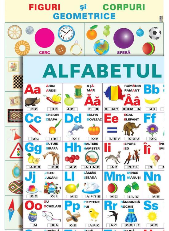 Copertă produs Planșă didactică - Alfabetul și figuri geometrice - gallery big 2