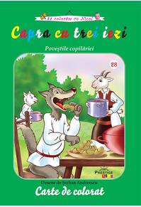 Copertă produs Capra cu trei iezi. Carte de colorat