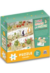 Copertă produs În lumea fructelor și a legumelor cu micul cățel de usturoi. Puzzle gigant