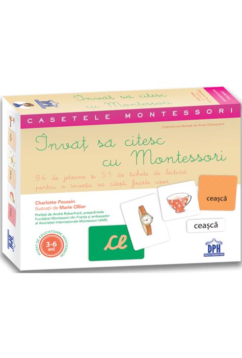 Copertă produs &Icirc;nvaț să citesc cu Montessori: 84 de Jetoane și 51 de tichete de lectură pentru a &icirc;nvăța să citești foarte ușor
