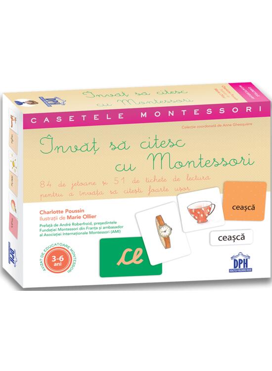 Copertă produs &Icirc;nvaț să citesc cu Montessori: 84 de Jetoane și 51 de tichete de lectură pentru a &icirc;nvăța să citești foarte ușor - gallery big 1