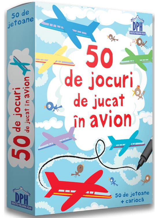 Copertă produs 50 de jocuri de jucat &icirc;n avion. 50 de jetoane + cariocă - gallery big 1