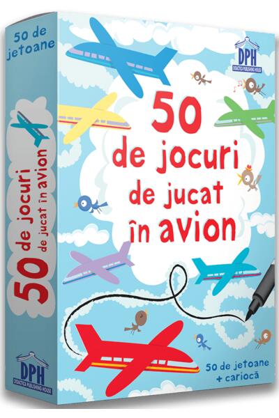 50 de jocuri de jucat &icirc;n avion. 50 de jetoane + cariocă