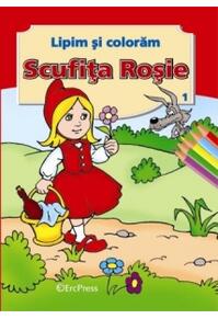 Copertă produs Scufița roșie. Lipim și colorăm nr. 1
