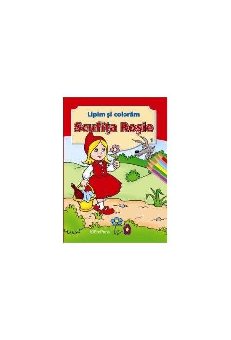 Copertă produs Scufița roșie. Lipim și colorăm nr. 1