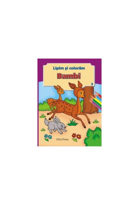 Copertă produs Bambi. Lipim și colorăm nr. 3