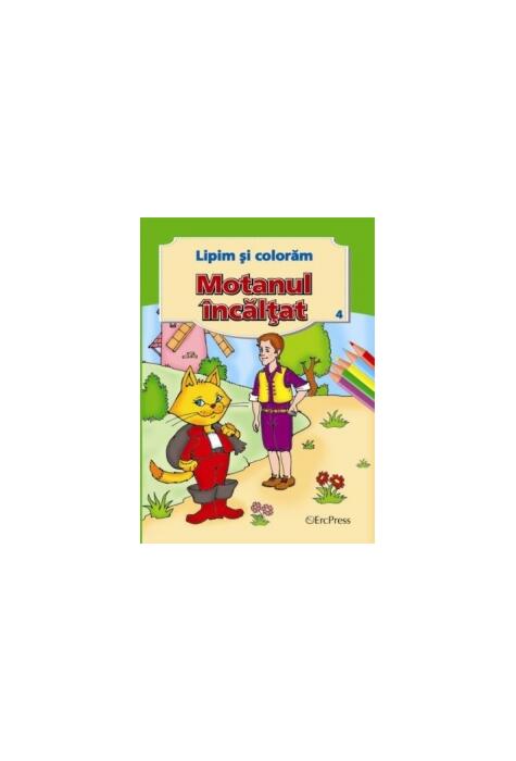 Copertă produs Motanul încălțat. Lipim și colorăm nr. 4