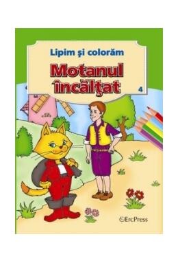 Copertă produs Motanul încălțat. Lipim și colorăm nr. 4