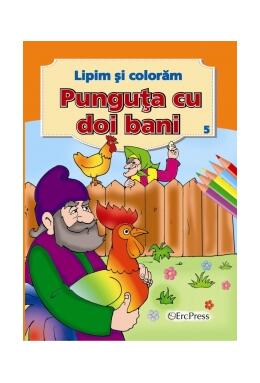 Copertă produs Punguța cu doi bani. Lipim și colorăm nr. 5