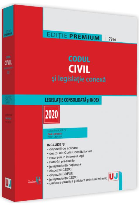 Copertă produs Codul civil și legislație conexă 2020