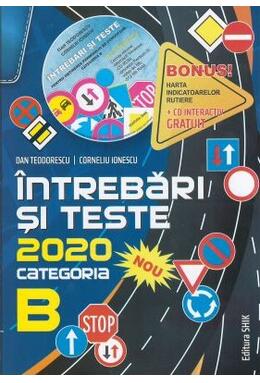 Copertă produs &Icirc;ntrebări și teste 2020. Categoria B + CD
