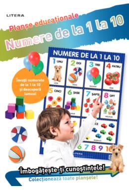 Copertă produs Numere de la 1 la 10. Planșe educaționale