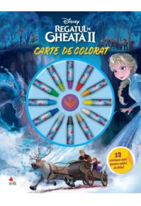 Copertă produs Disney. Regatul de gheață II. Carte de colorat. 12 creioane mici pentru mâini de pitici