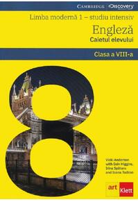 Copertă produs Limba engleză. Limba modernă 1. Studiu intensiv. Caietul elevului. Clasa a VIII-a + CD