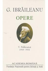 Copertă produs G. Ibrăileanu. Opere (Vol. V)