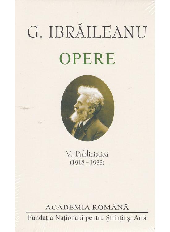 Copertă produs G. Ibrăileanu. Opere (Vol. V) - gallery big 1