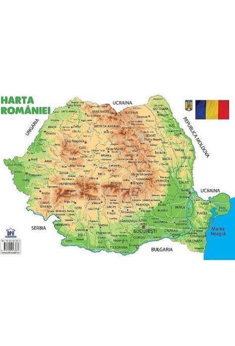 Copertă produs Planșă. Harta Rom&acirc;niei