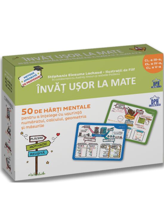 Copertă produs &Icirc;nvăț ușor la mate. 50 de hărți mentale. Volumul II - Clasele a III-a, a IV-a, a V-a - gallery big 1