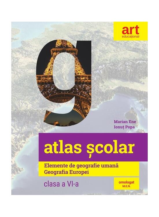Copertă produs Atlas școlar. Elemente de geografie umană. Geografia Europei. Clasa a VI-a - gallery big 1
