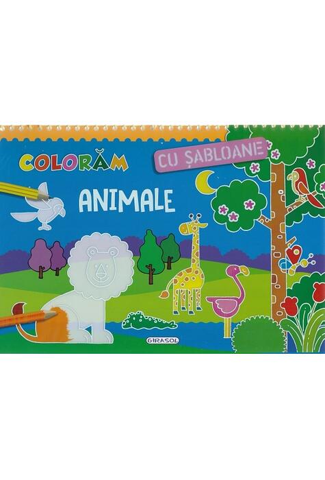 Copertă produs Colorăm cu șabloane. Animale