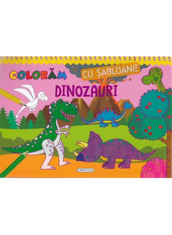 Copertă produs Colorăm cu șabloane. Dinozauri - gallery big 1