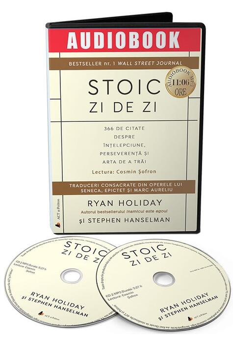 Copertă produs Stoic zi de zi. 366 de citate despre &icirc;nțelepciune, perseverență și arta de a trăi (audiobook)