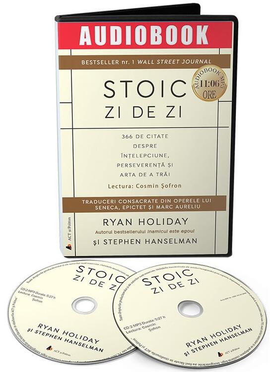 Copertă produs Stoic zi de zi. 366 de citate despre &icirc;nțelepciune, perseverență și arta de a trăi (audiobook) - gallery big 1