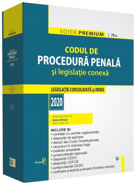 Copertă produs Codul de procedură penală și legislație conexă 2020. Ediție premium - gallery big 1