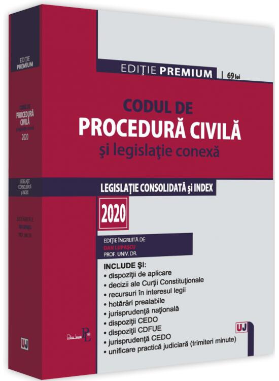 Copertă produs Codul de procedură civilă și legislație conexă 2020. Ediție premium - gallery big 1
